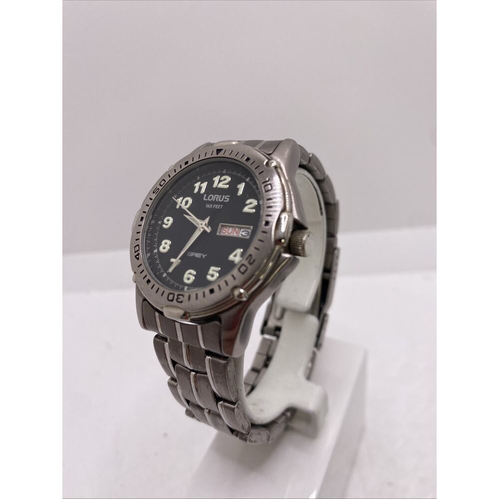 Lorus By Seiko Mens Silver Watch Works New Battery - Picture 2 of 5